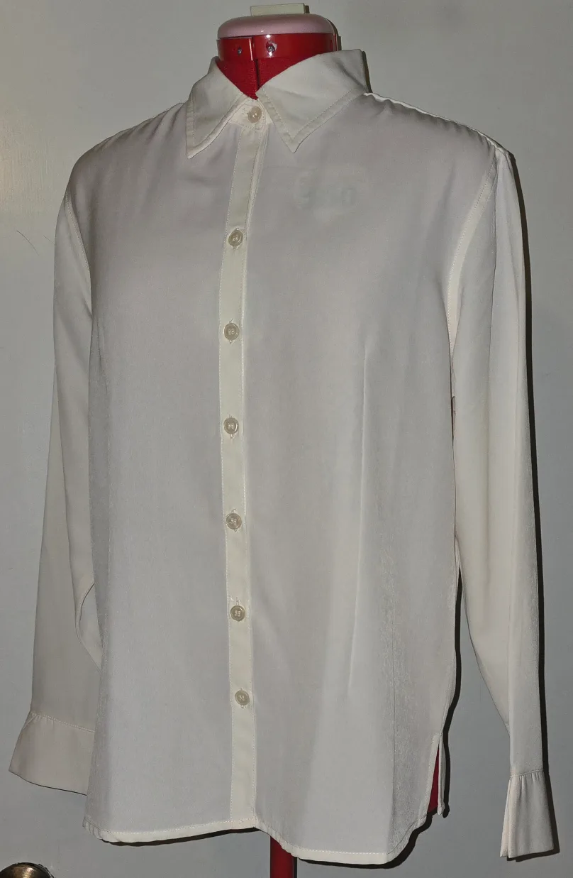 Premiere Collection White Blouse Size 8 thumbnail