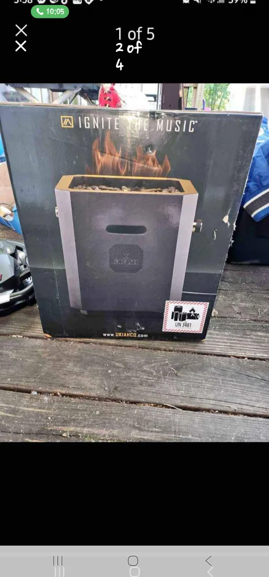 Ukiah Note Portable Audio Propane Fire Pit thumbnail