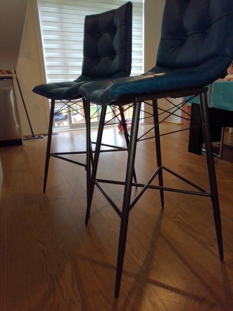 Set of 2 Teal Bar Stools - photo 5