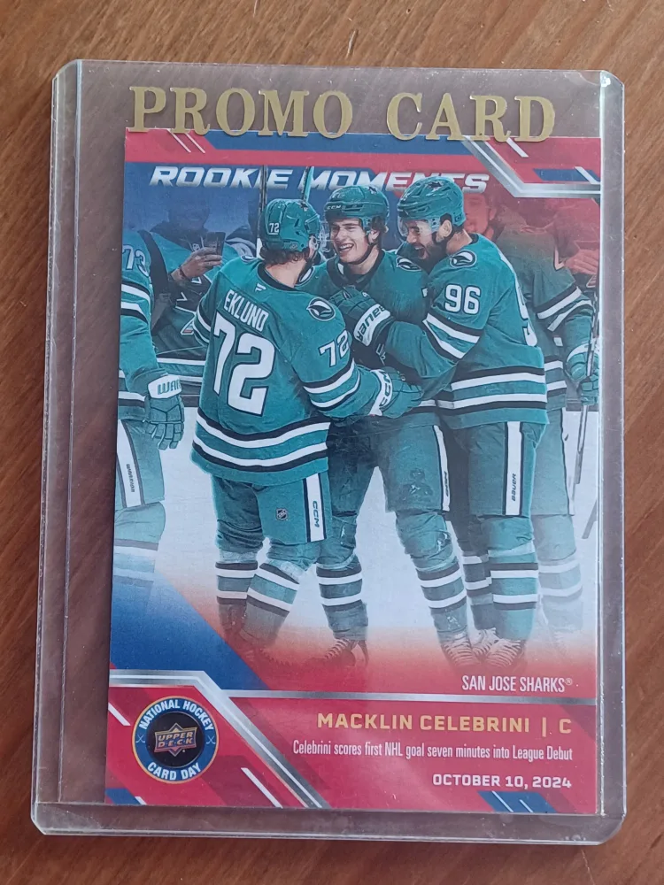 Macklin Celebrini Rookie Moments Promo Card thumbnail