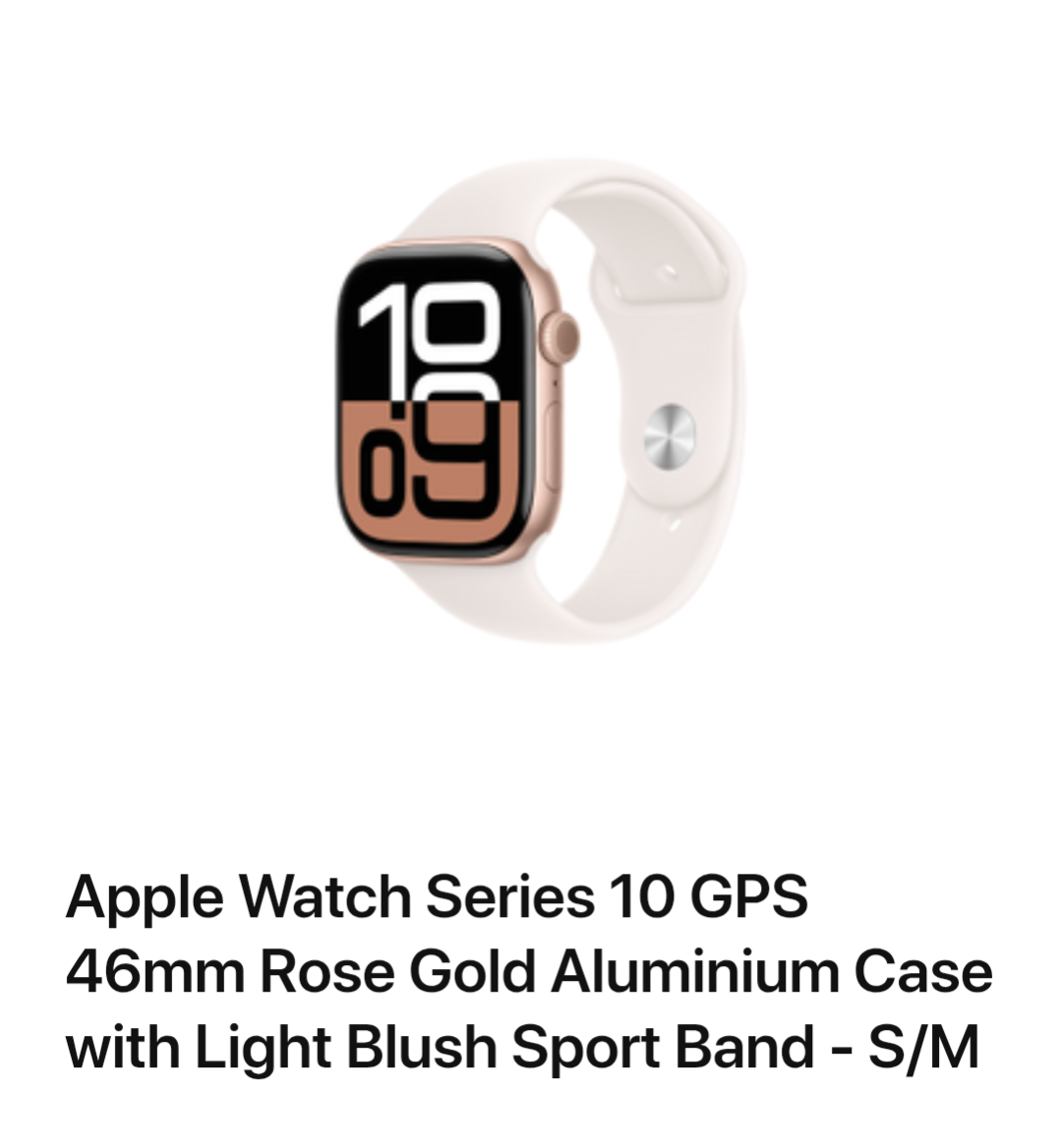 Apple Watch Series 10 46mm Rose Gold - New