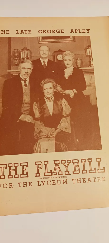 The Late George Apley Playbill for the Lyceum Theatre thumbnail