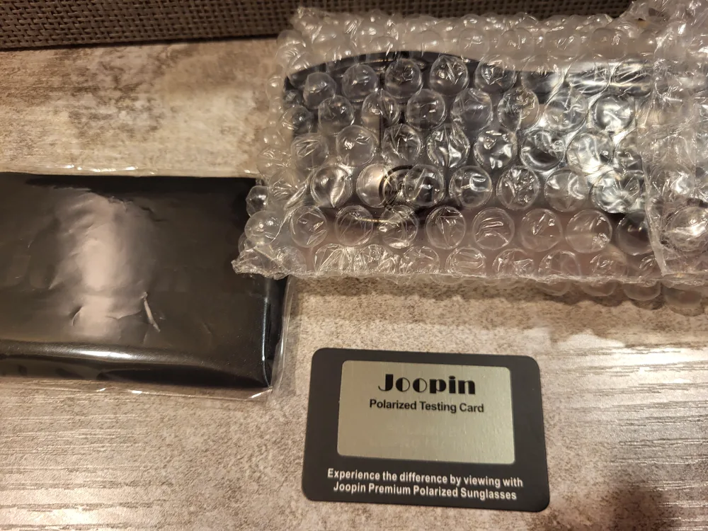 👀🧡Joopin Black Sunglasses w/ Polarized Testing Card thumbnail