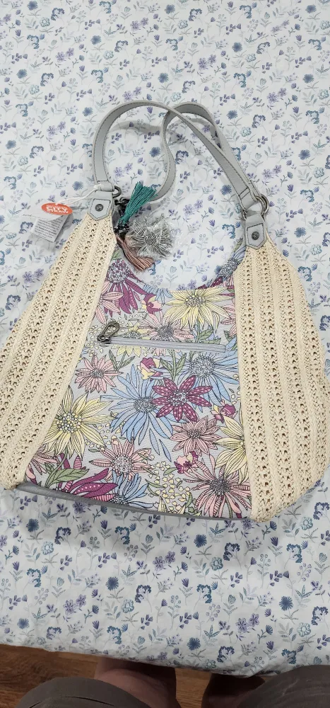 Brand new with tags - Sakroots Floral & Woven Hobo Bag thumbnail