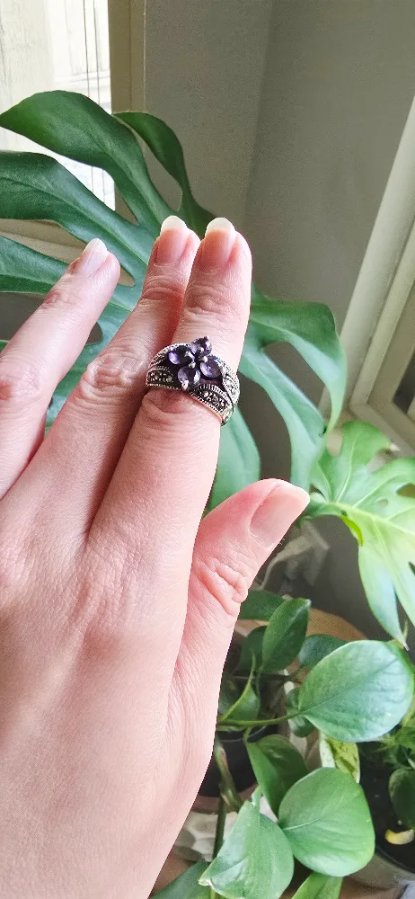New with tag Sterling Silver Amethyst Ring thumbnail
