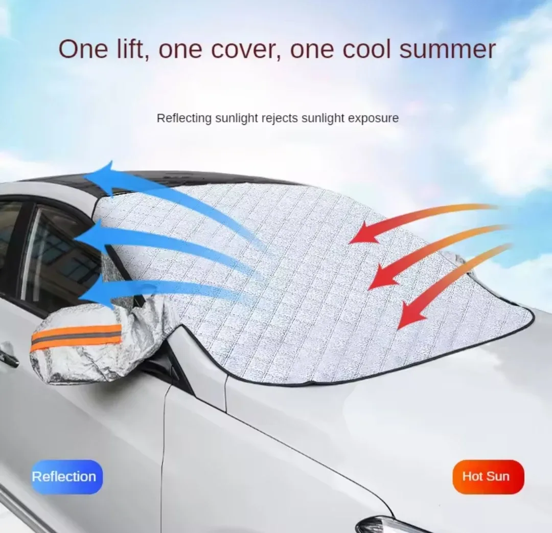 New Car Windshield Sun and Snow Cover thumbnail
