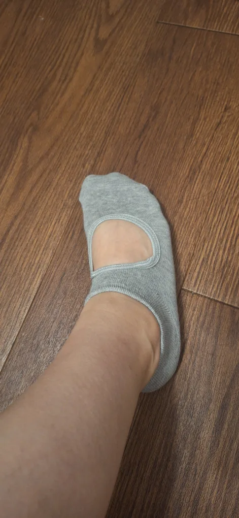 Ballet Grip Socks - Sandals Socks - Grey and Black thumbnail