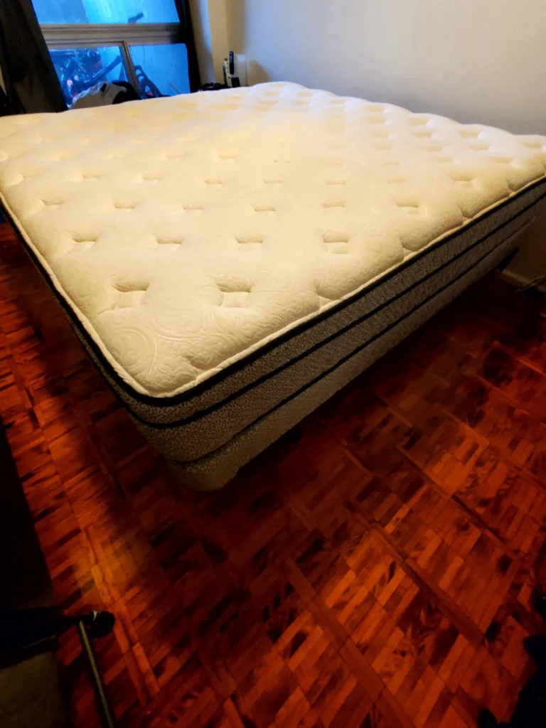 Queen Size Bed Frame and Mattress thumbnail