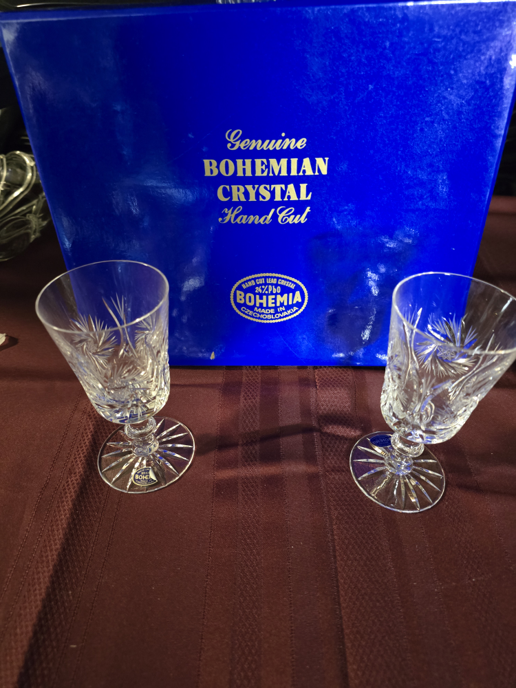 Bohemia Crystal Hand Cut Glasses