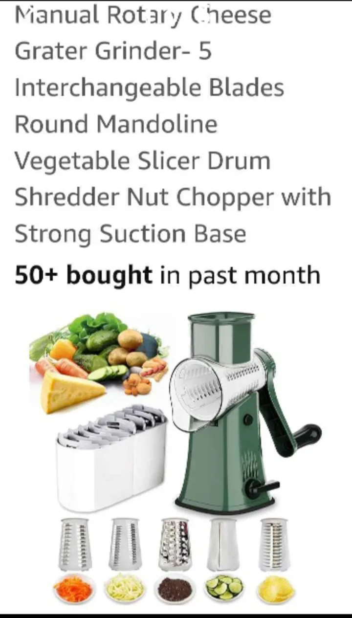 Vegetable Slicer Drum Shredder Nut Chopper 🧡 image indicator(4)
