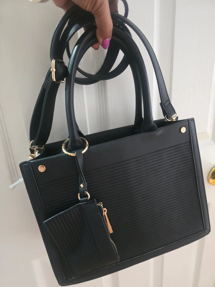 Black Call It Spring Tote Bag with Coin Purse image indicator(3)