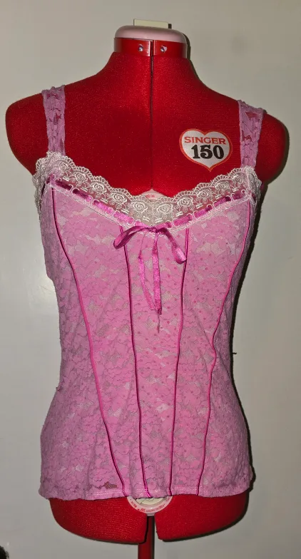 Pink Lace Cami Top thumbnail