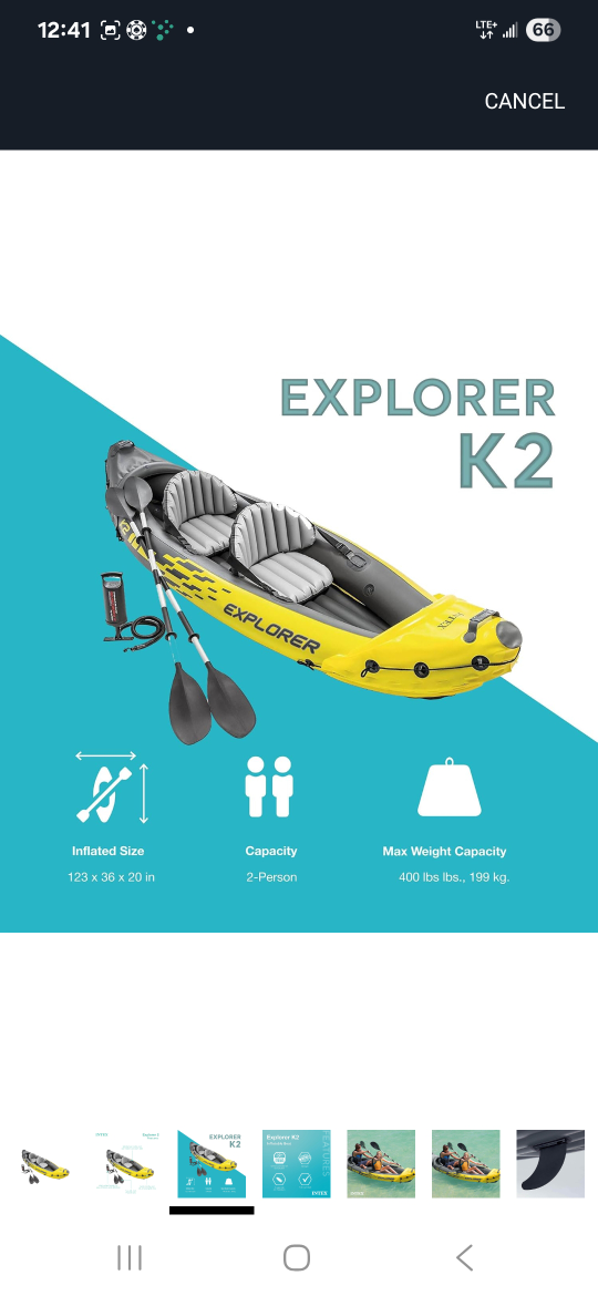 Intex Explorer K2 Inflatable Kayak - 2 Person - photo 3