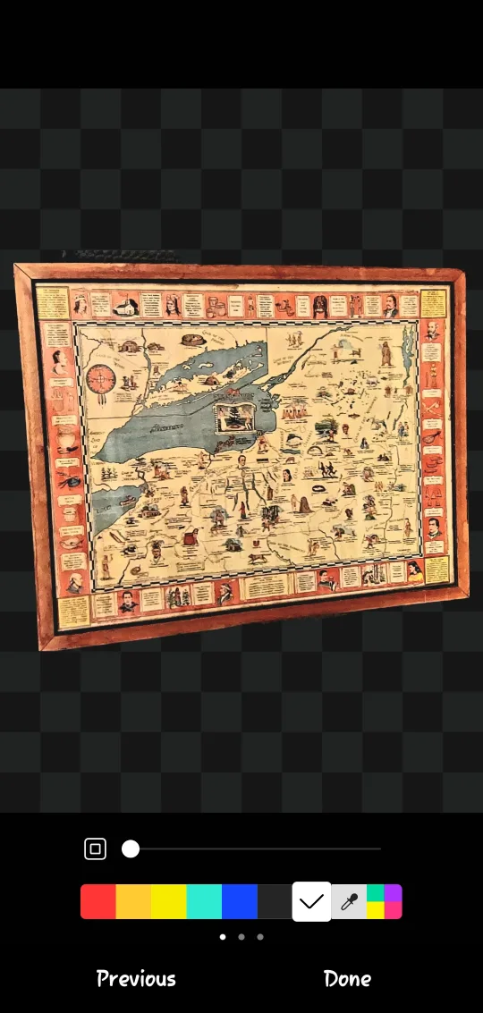 Vintage 1935 Indian Episodes of New York Map thumbnail