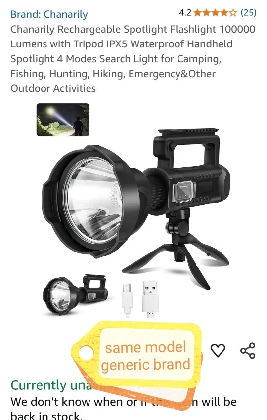 Rechargeable Spotlight Flashlight thumbnail