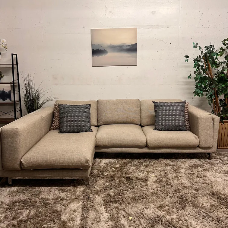 Ikea nockeby sectional and matching ottoman sofa couch. Delivery thumbnail
