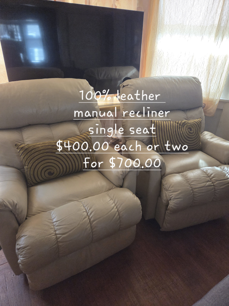 Leather Manual Recliner - Single Seat