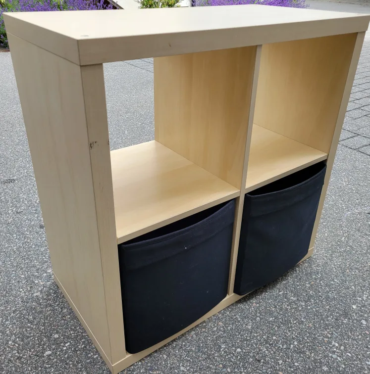 IKEA Kallax Shelf Unit with Inserts basket. thumbnail