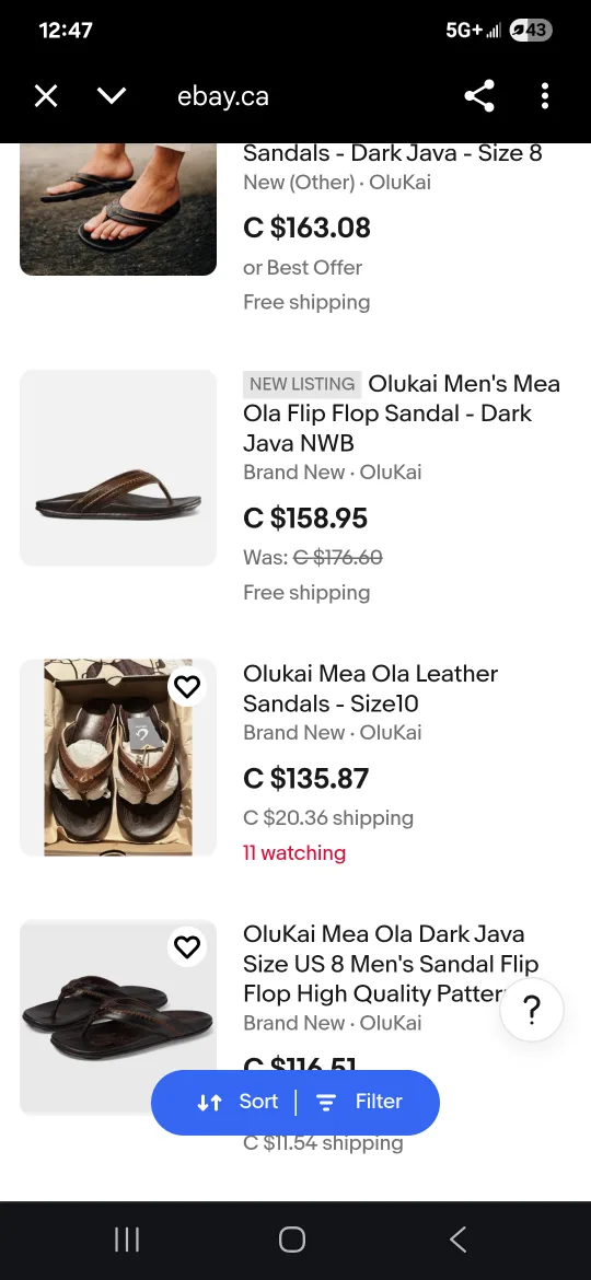 OluKai Ohukai Brown Leather Sandals image indicator(9)