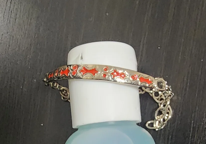 Silver Tone Bracelet with Red Accents #freecycle thumbnail