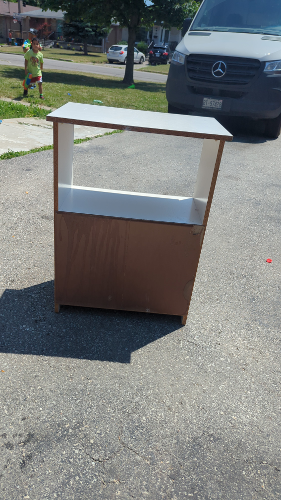 White Cabinet with Doors and Shelf - photo 3