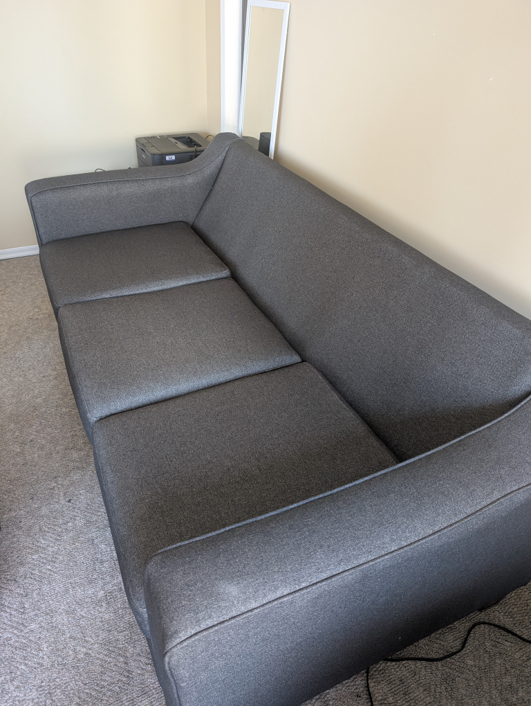 Grey Three-Seat Sofa - photo 2