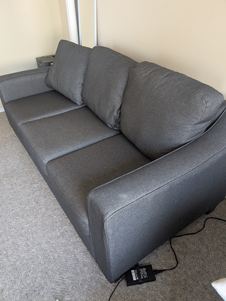 Grey Three-Seat Sofa - photo 4