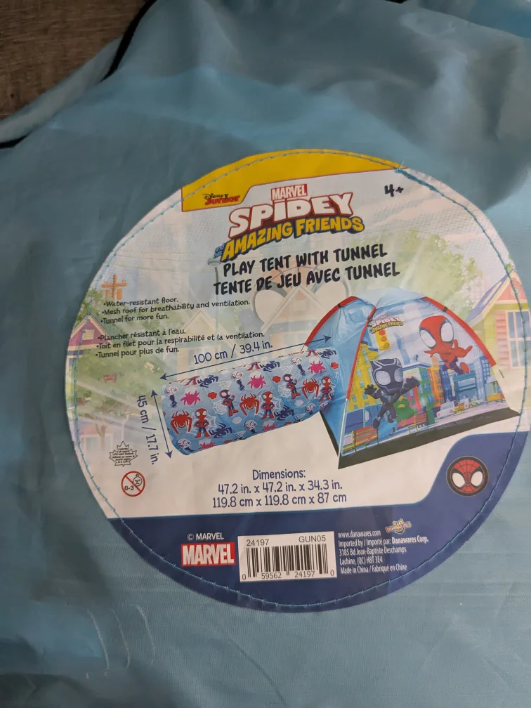 Marvel Spidey Play Tent with Tunnel thumbnail