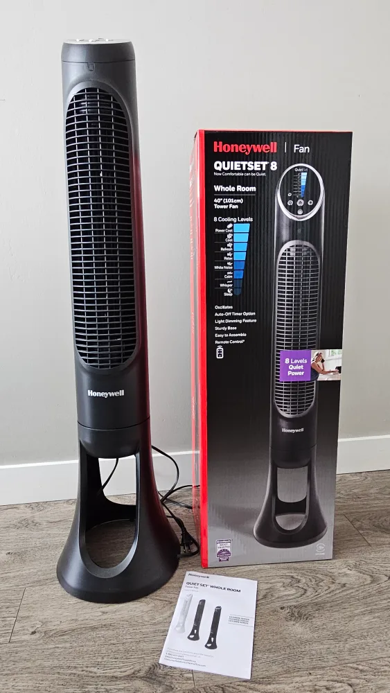 Honeywell QuietSet 8 Whole Room Tower Fan - Like New! thumbnail