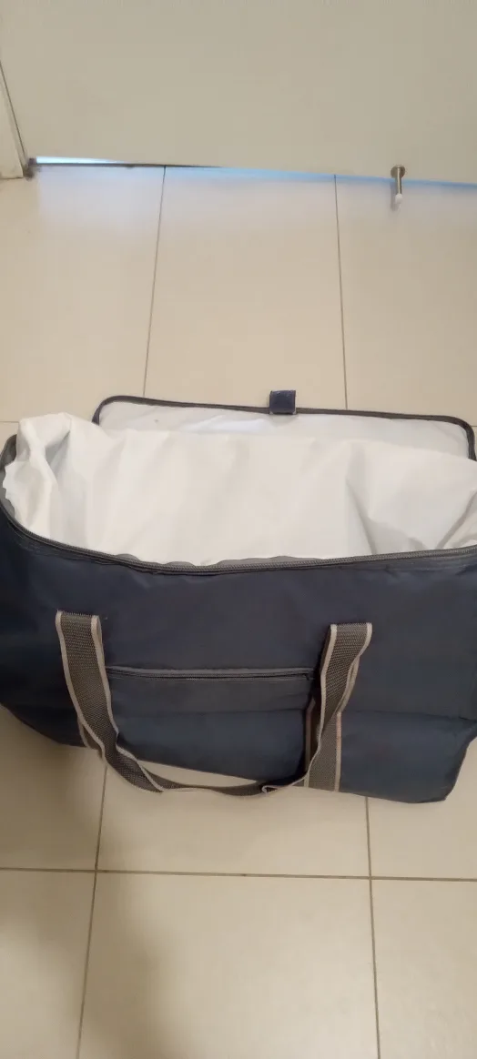 Large insulated cooler bag blue $15. sz W12, L 22, H26. thumbnail