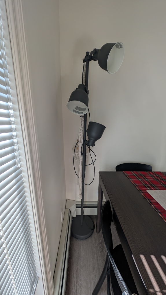 IKEA NYMÅNE Floor Lamp - Black, Adjustable