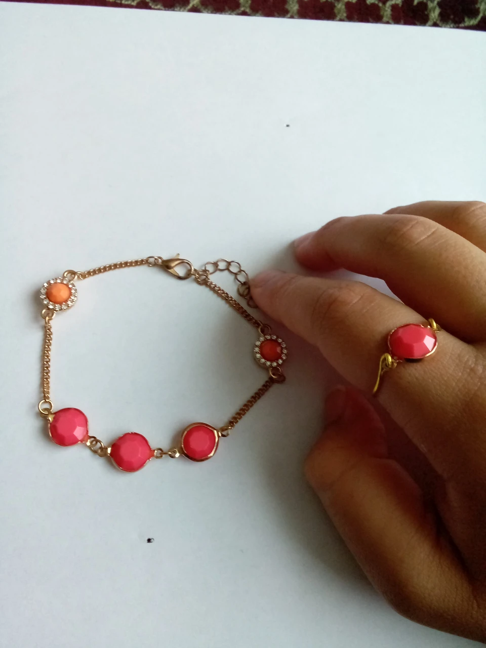 Jewelry Set: Necklace, Bracelet, Earrings, Ring - photo 3