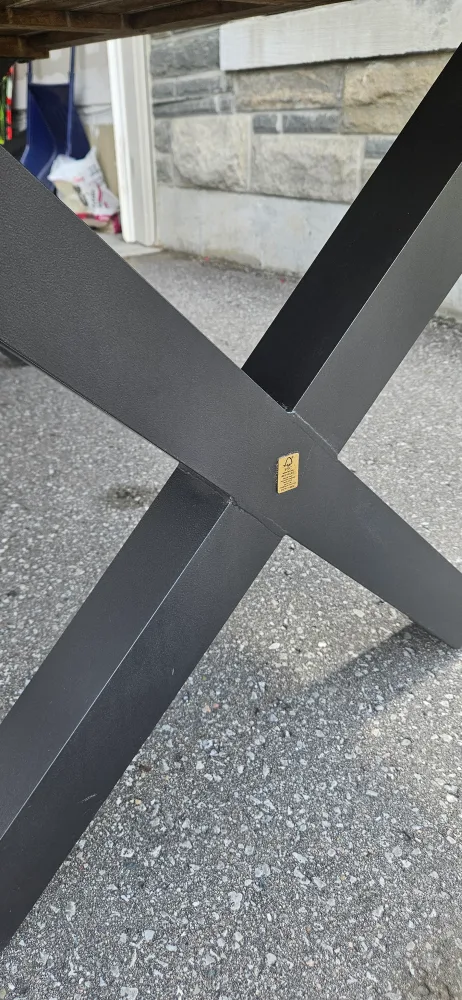 Large outdoor Dining Table - wood and steel image indicator(5)