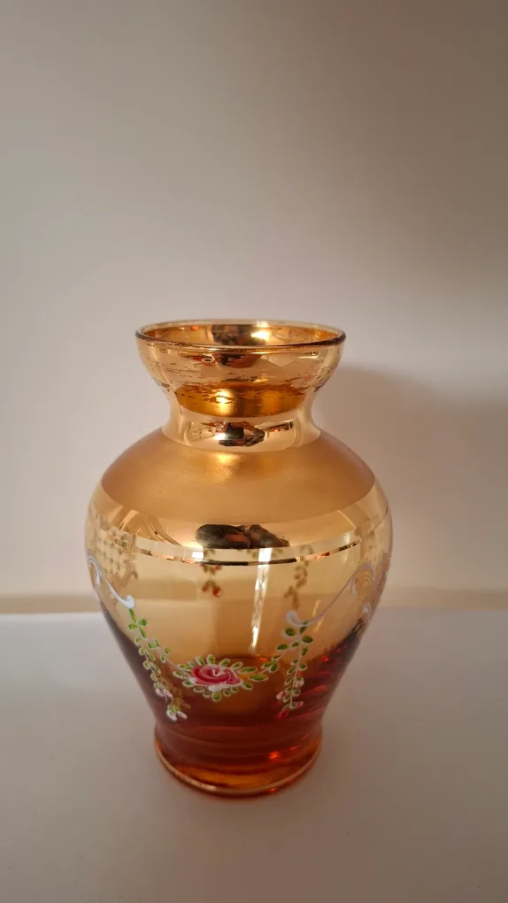 Handpainted Murano-Style Bud Vase thumbnail