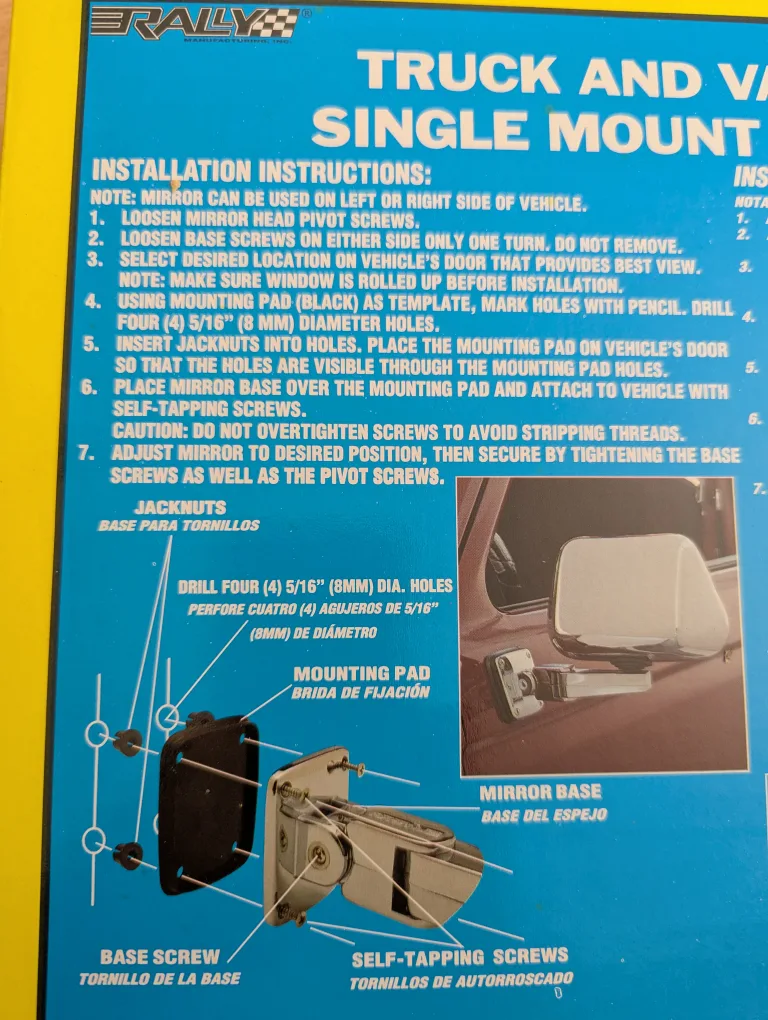 *ONLY 4 LEFT* NEW RALLY 3600 UNIVERSAL TRUCK / VAN MIRROR image indicator(5)