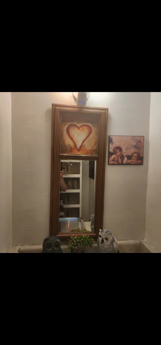 Framed Mirror with Heart Art thumbnail