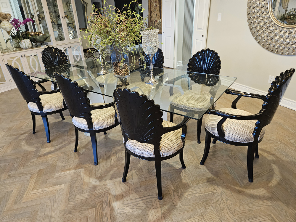 8 ART DECO DINING ROOM CHAIRS