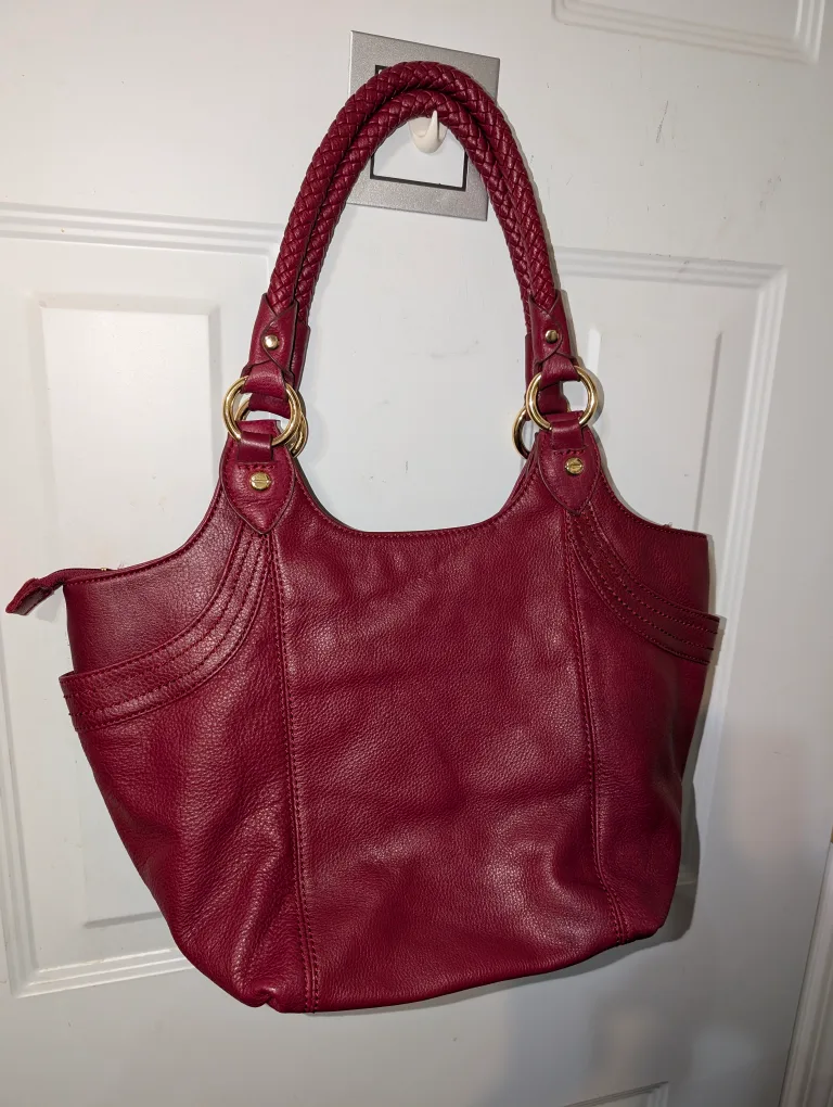 The Sak Burgundy Leather Hobo Bag image indicator(3)