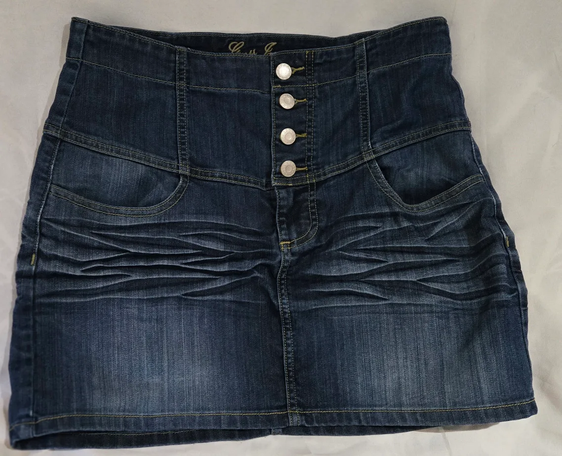 Guess denim mini skirt thumbnail