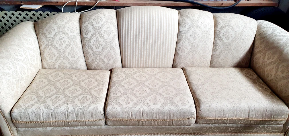 Beige Patterned 3-Seat Sofa - photo 2