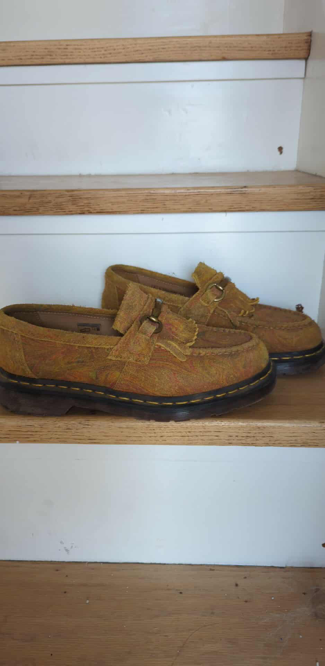 Dr. Martens Adrian Snaffle Marbled Suede Tassel Loafers