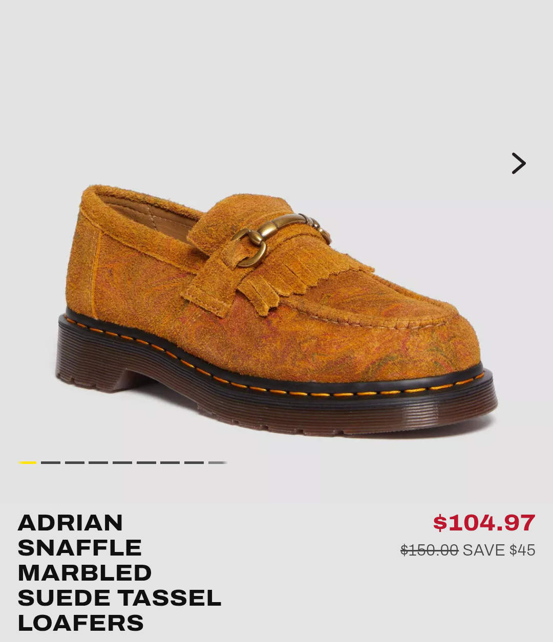 Dr. Martens Adrian Snaffle Marbled Suede Tassel Loafers - photo 4