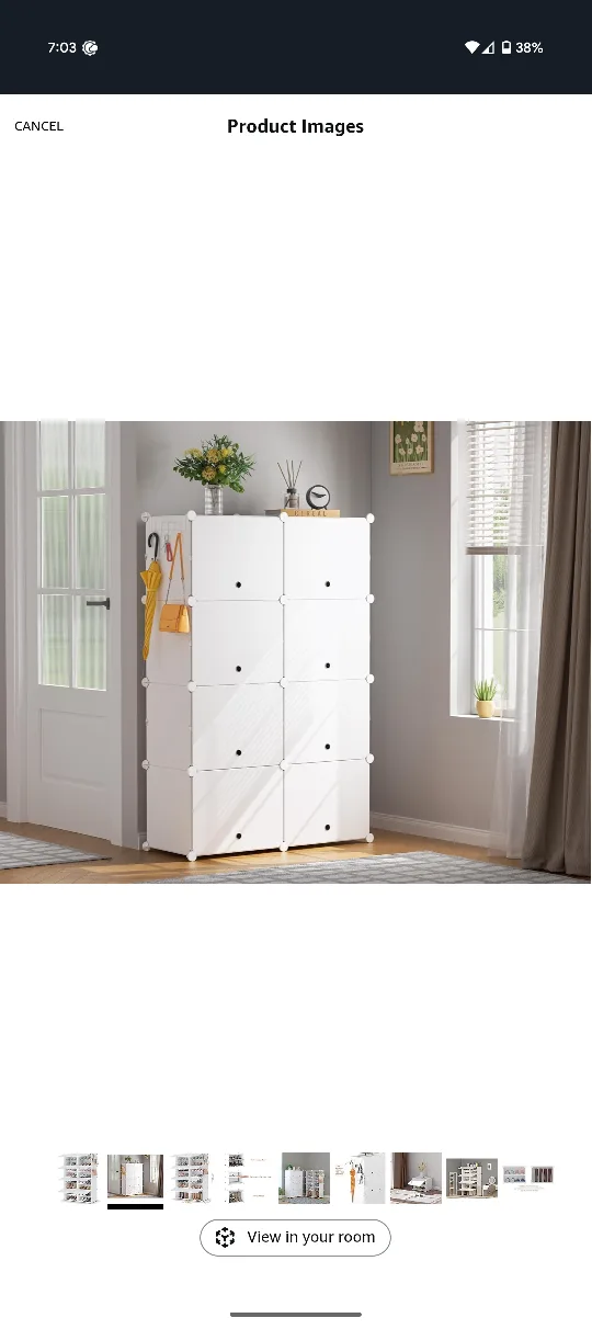 Modular Shoe Rack Organizer - White thumbnail