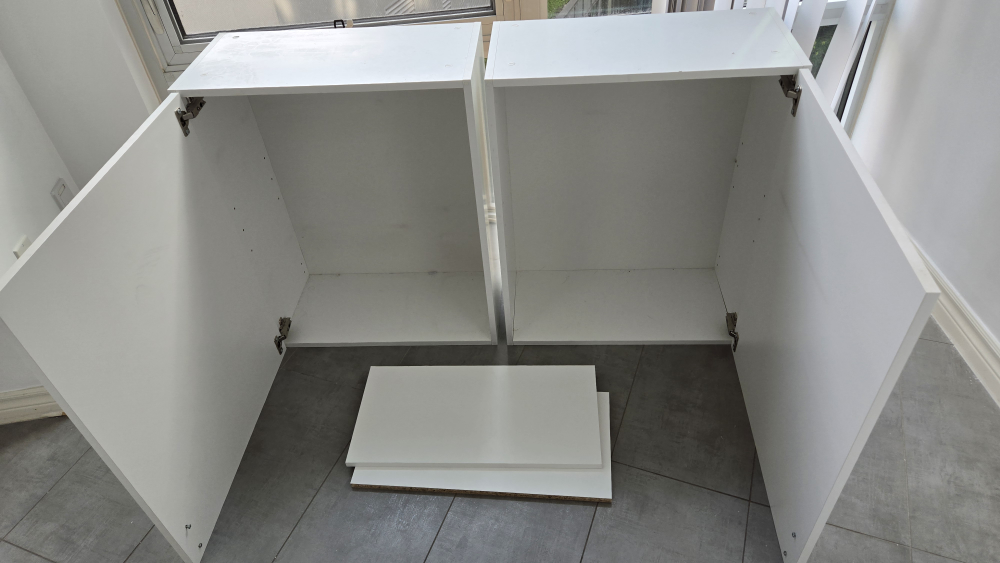 Ikea White wood Cabinets with Doors - photo 3