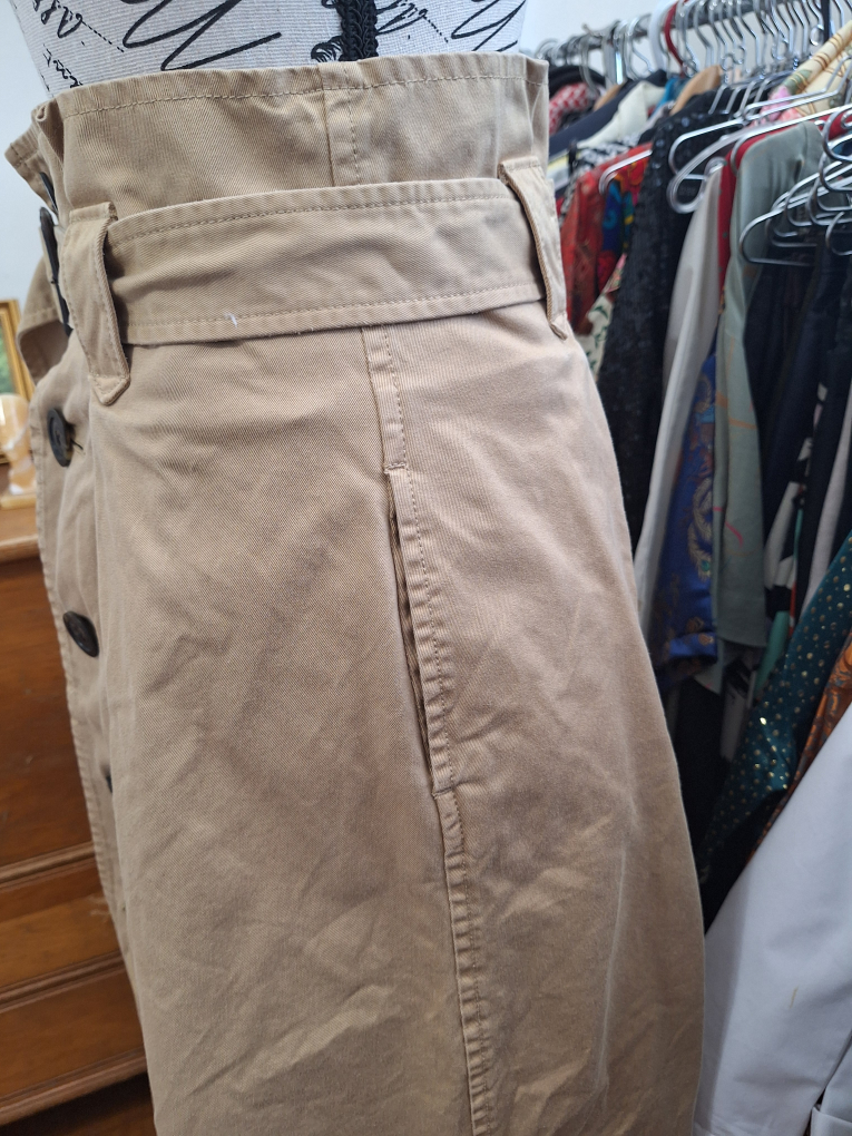 trench coat style khaki skirt - photo 2