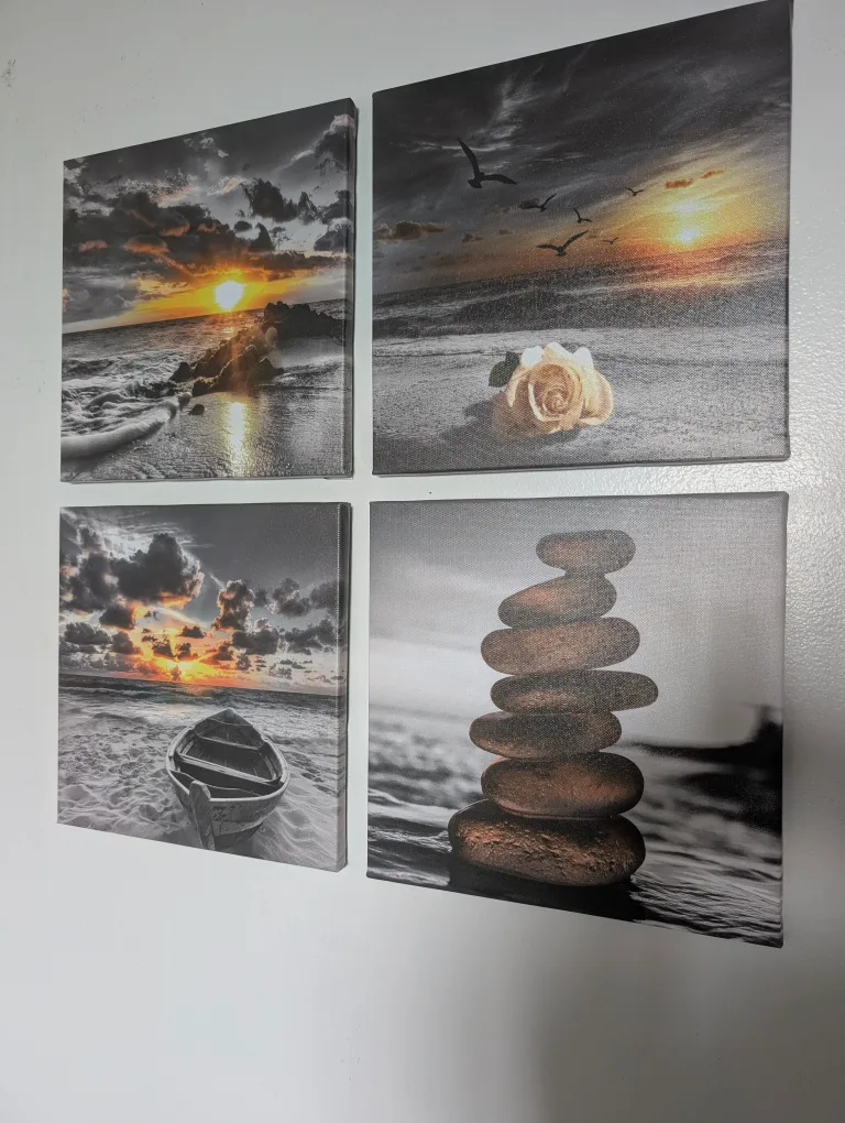 Set of 4 Canvas Wall Art Prints thumbnail