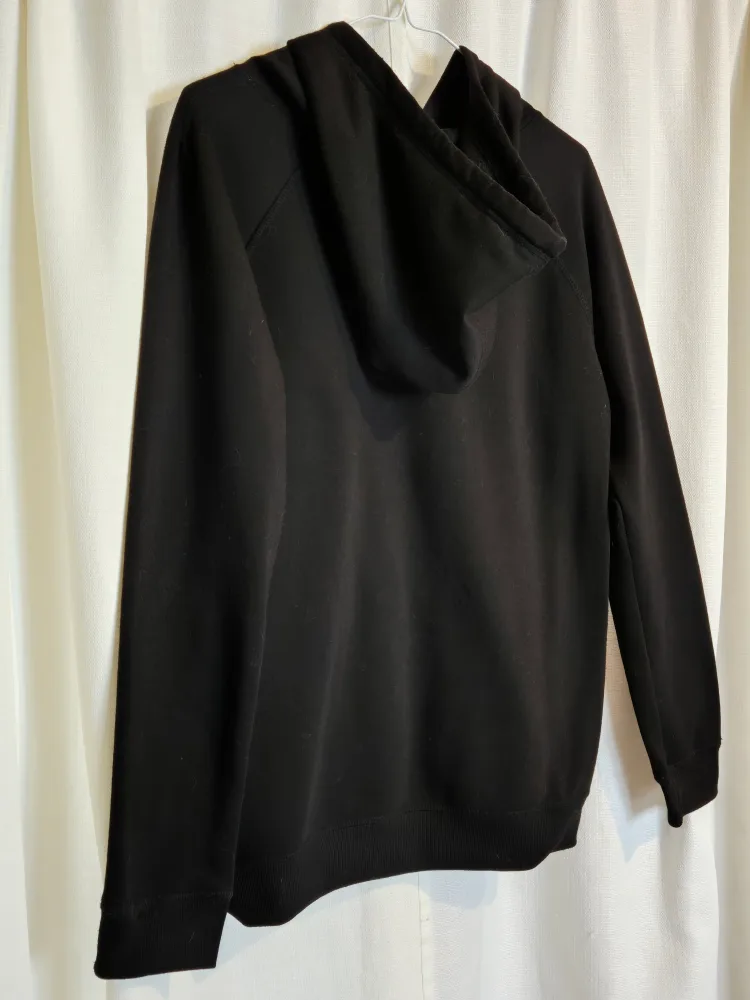 Black Pull-over Graphic Print Hoodie image indicator(3)