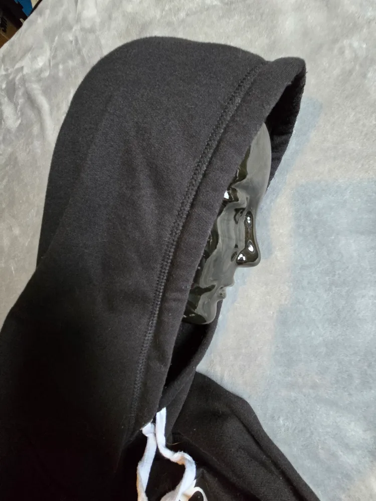 Black Pull-over Graphic Print Hoodie image indicator(6)