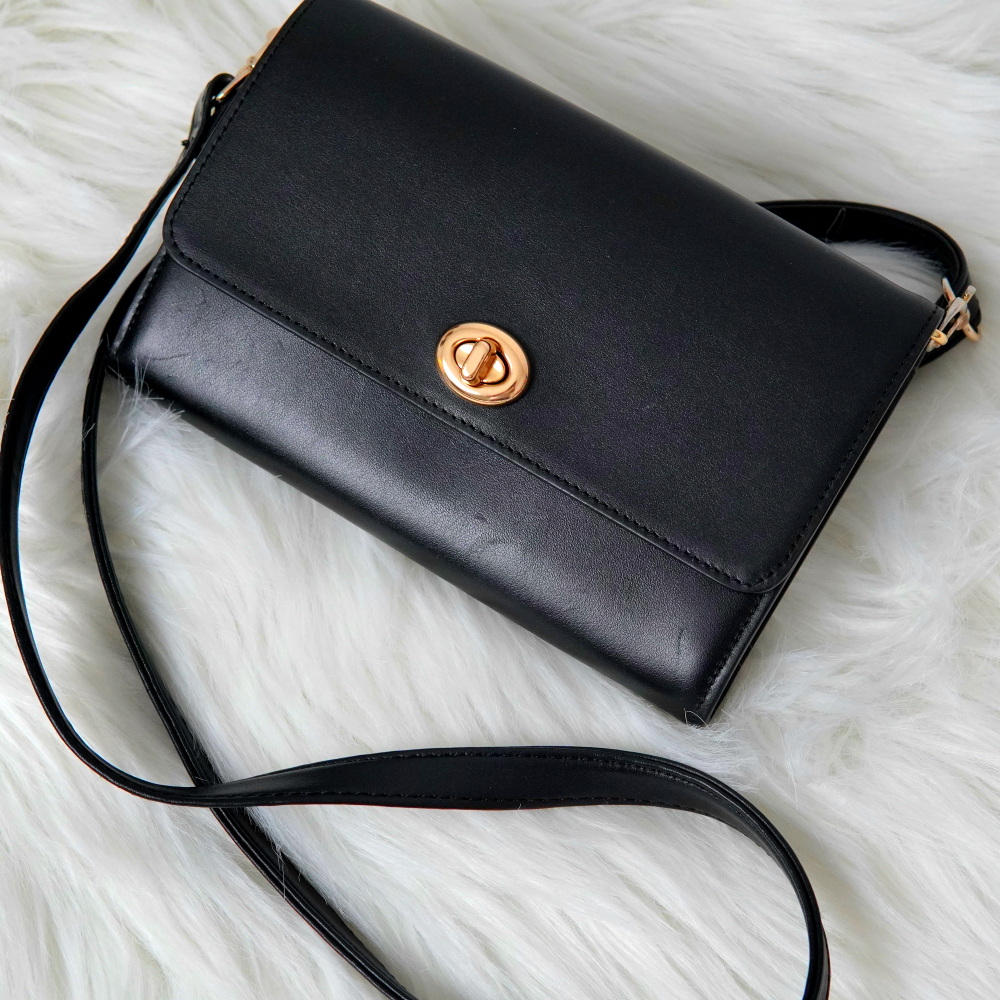 Coach Black Leather Crossbody Bag