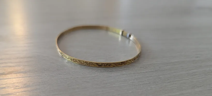 Gold Tone Bangle Bracelet thumbnail